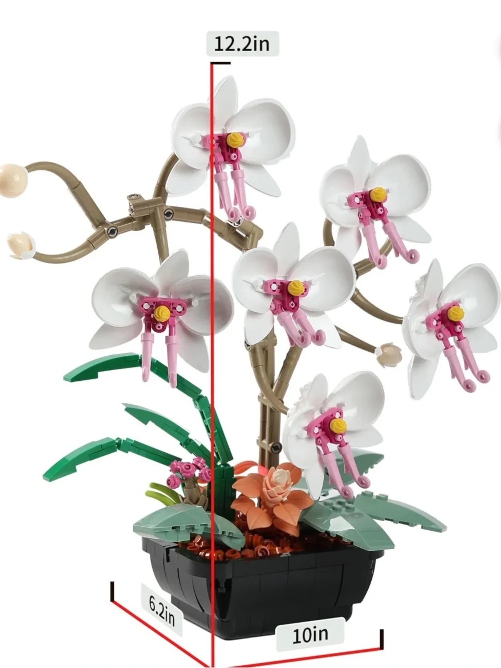 NWT HI-REEKE Flower Building Block Set Orchid Botanical Bonsai Kit LEGO-style